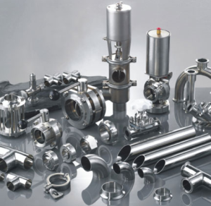 Machines, pumps, valves, fittings, process equipment, conveyors, instruments for measuring pressure and temperature, filling and packing machines, spraying and mixing technology, cleaning equipments, gauges, pressure and level transmitters, liquid level monitors, testing equipment, sensors, compressed air and spare parts for all of the above.